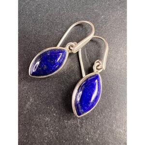 NEW Lapis Lazuli sterling silver earrings 4.87 grams